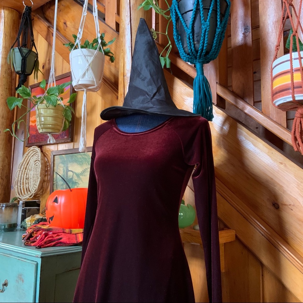 Velvet Maroon long sleeve dress